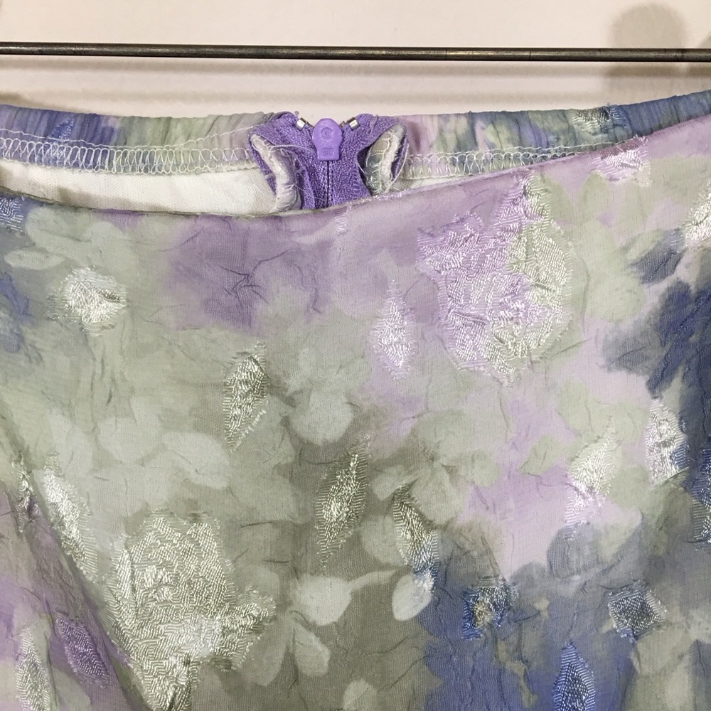 Watercolor Sheer Floral Fairycore Flowy Midi‎ Skirt - Picture 5 of 12